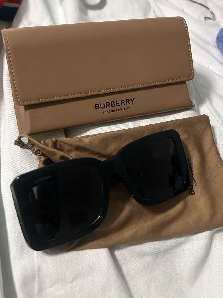 Burberry Women's Black Square Sunglasses With Case